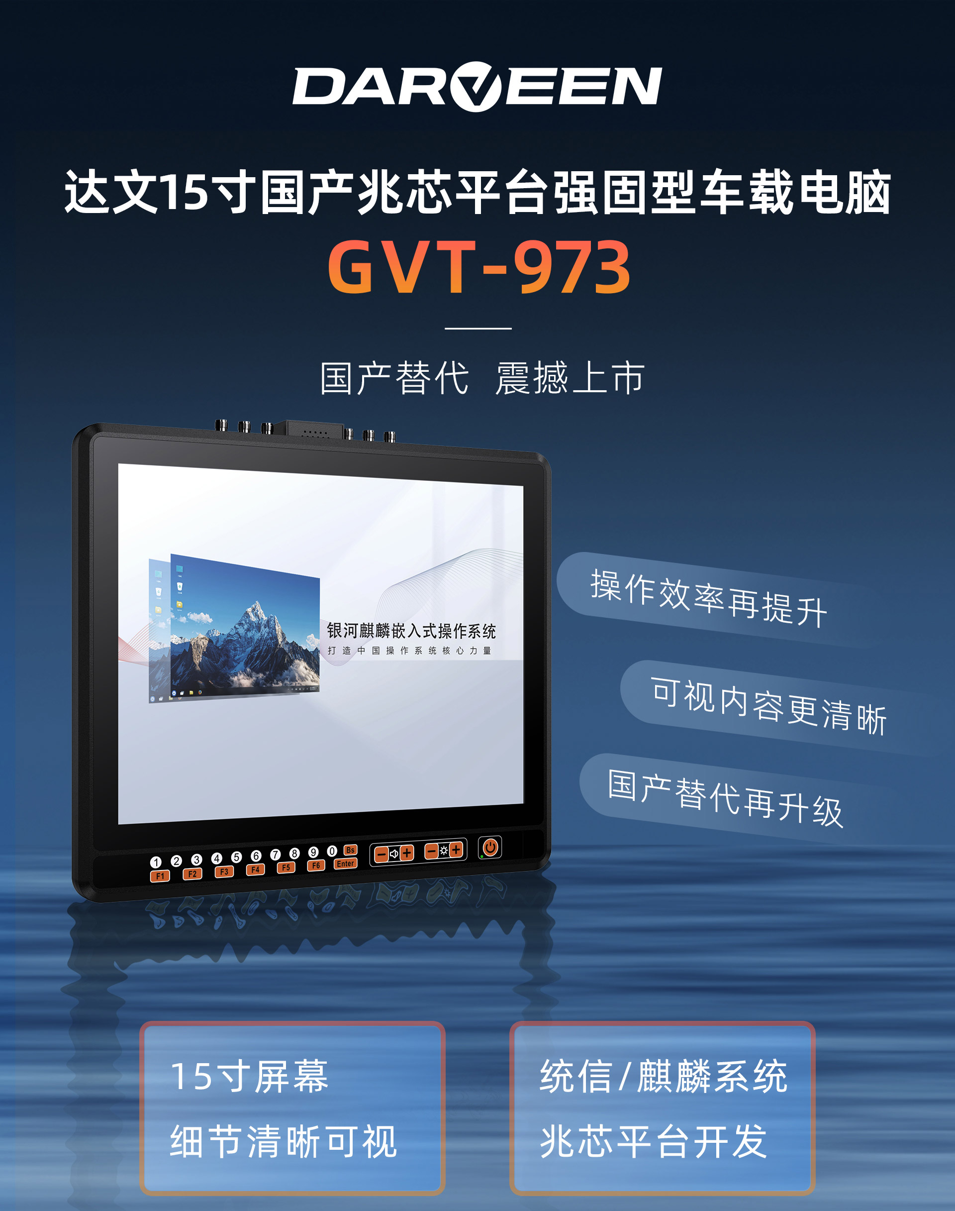 达文15寸国产化工业车载电脑